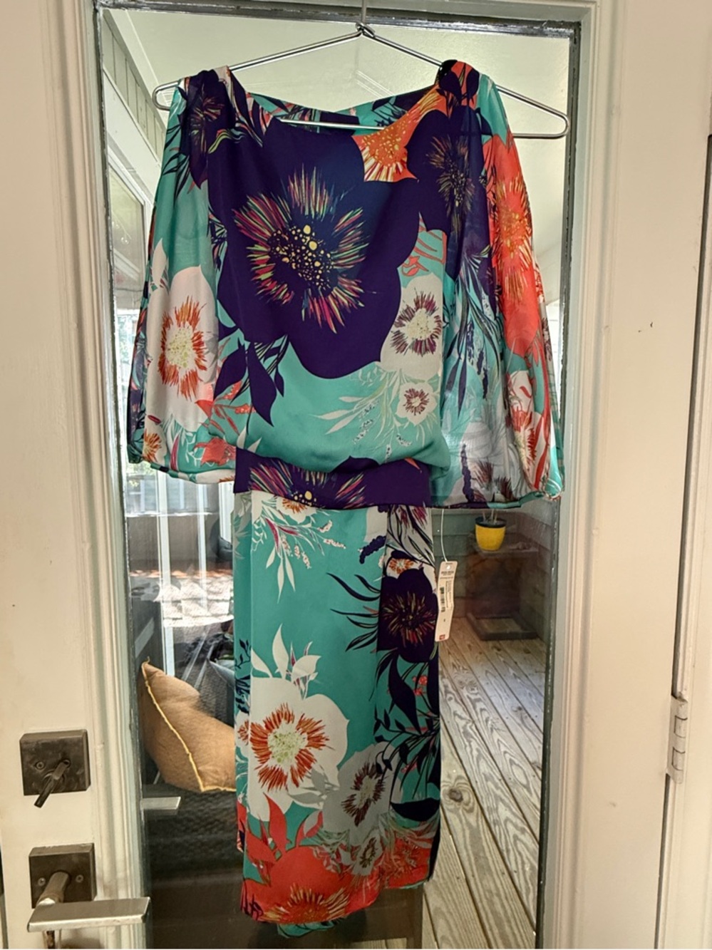 🌺Bisou Bisou Tropical Floral Blouson Dress 🌺 NWT Size 6